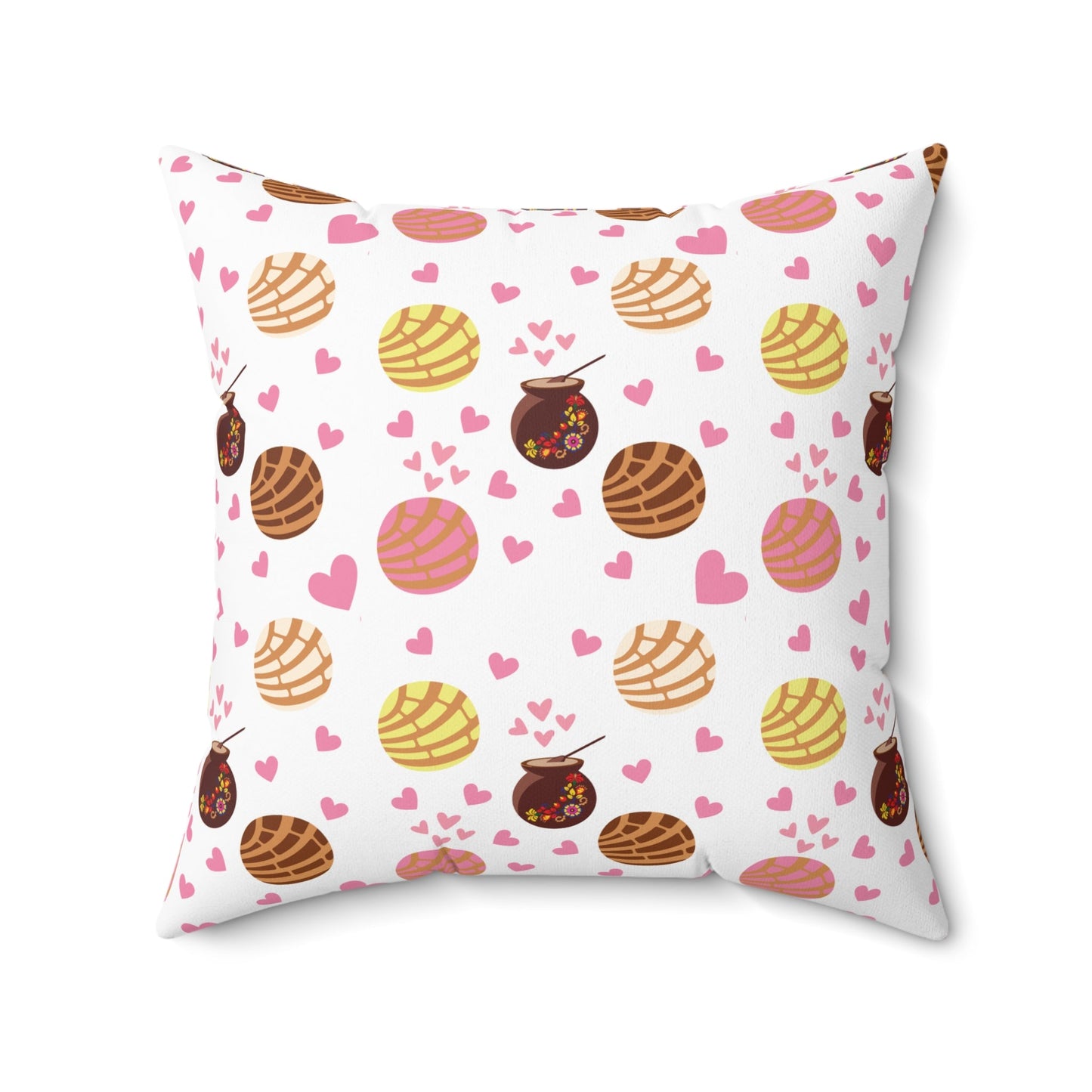 Pan Dulce Concha Spun Polyester Square Pillow - Bebe Buchi