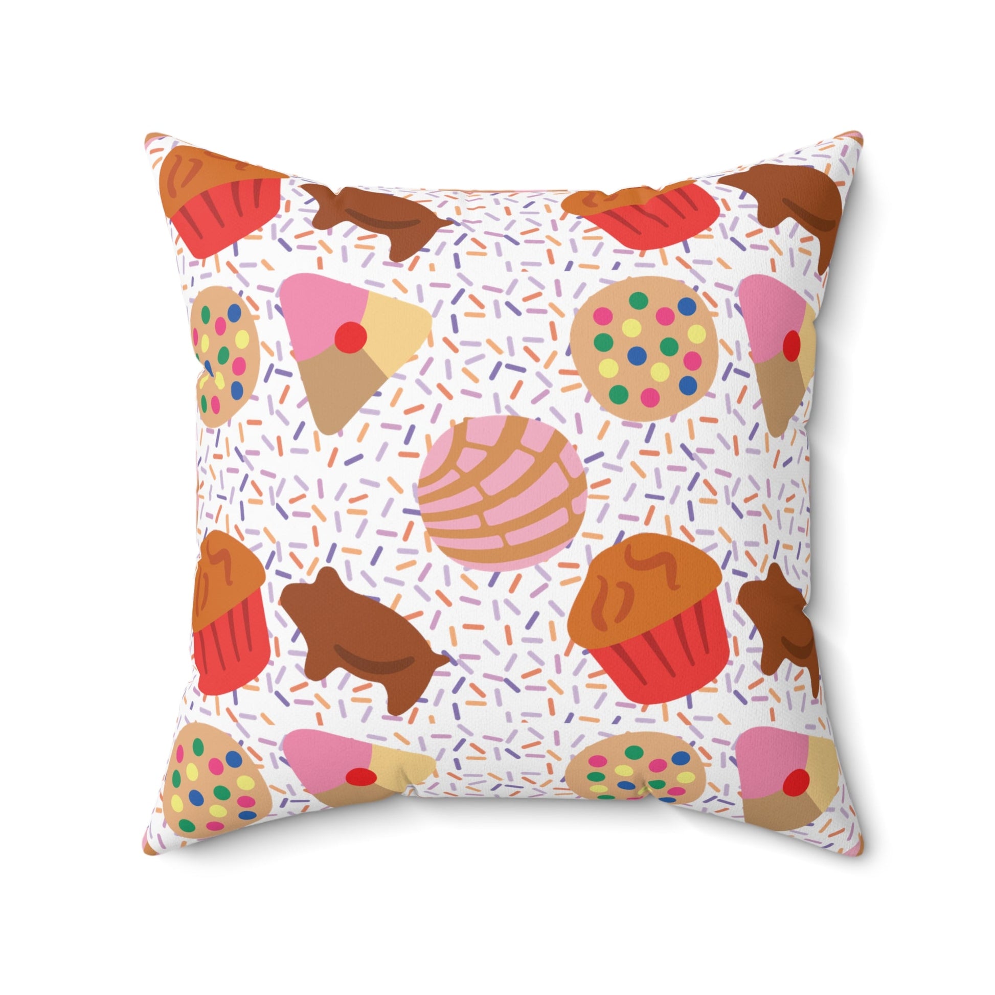 Pan Dulce Concha Spun Polyester Square Pillow - Bebe Buchi