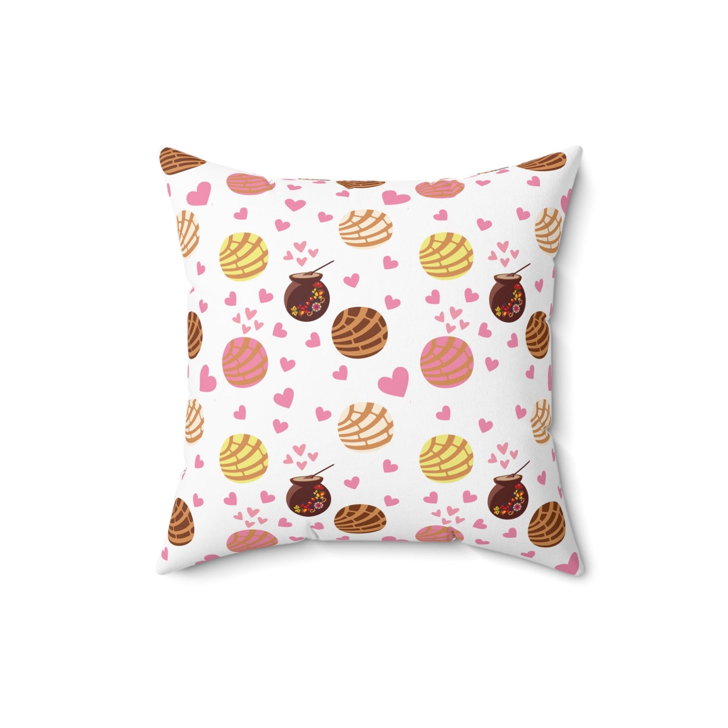 Pan Dulce Concha Spun Polyester Square Pillow - Bebe Buchi