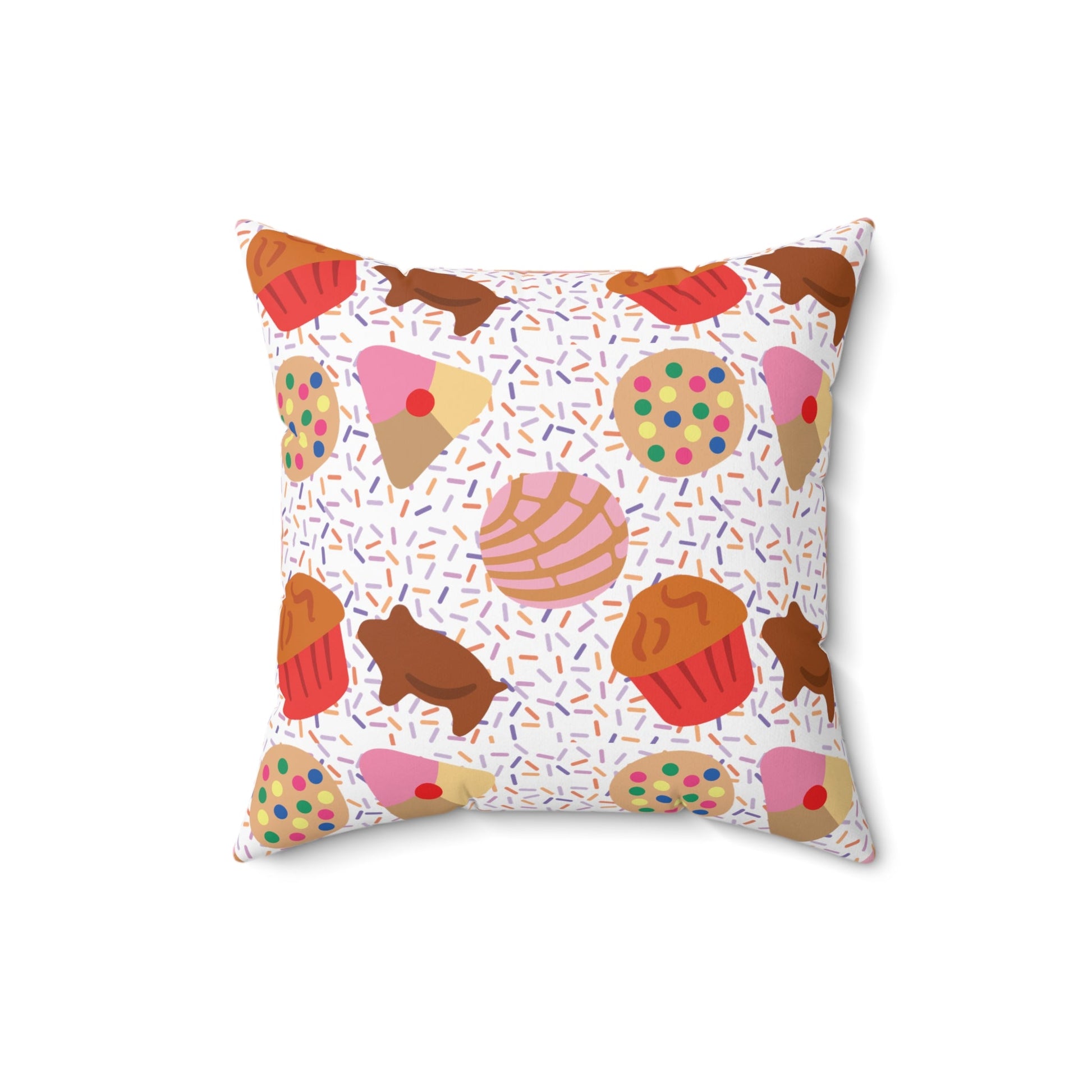 Pan Dulce Concha Spun Polyester Square Pillow - Bebe Buchi