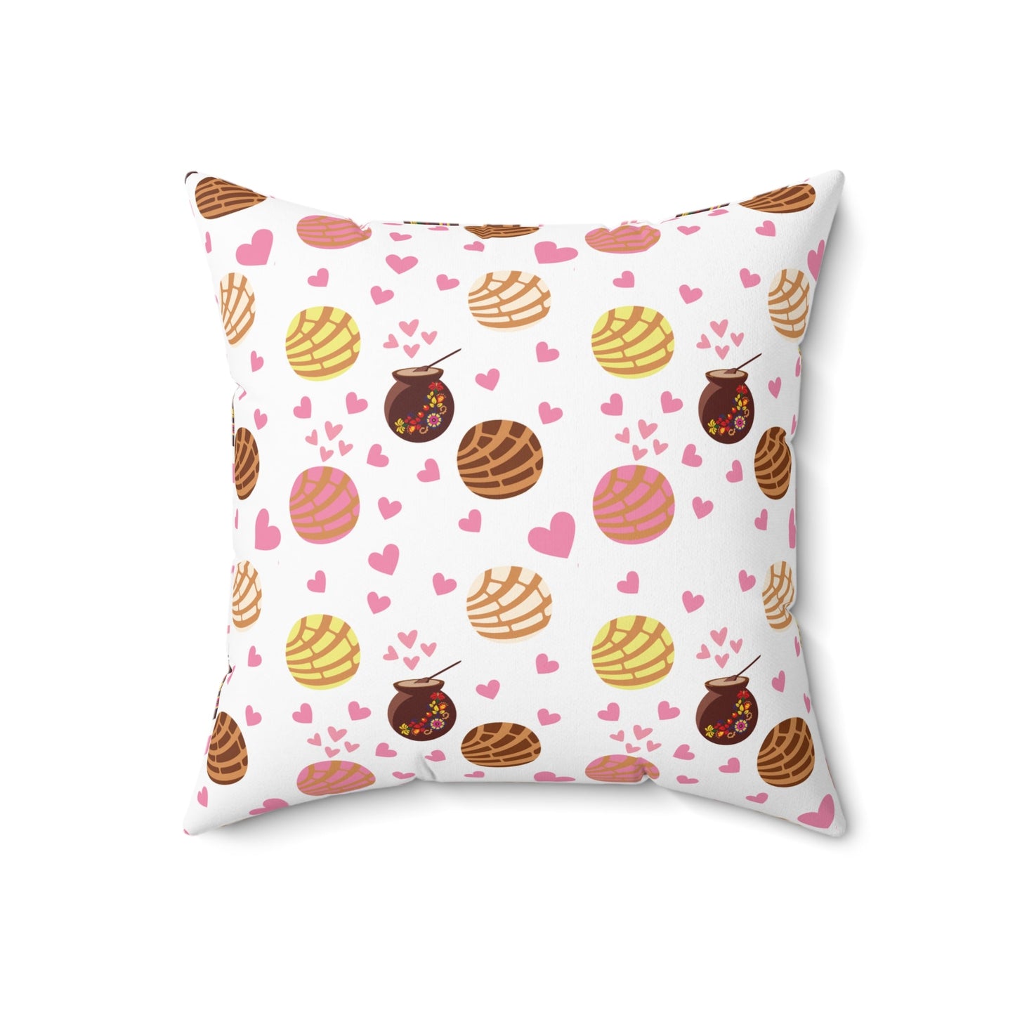 Pan Dulce Concha Spun Polyester Square Pillow - Bebe Buchi