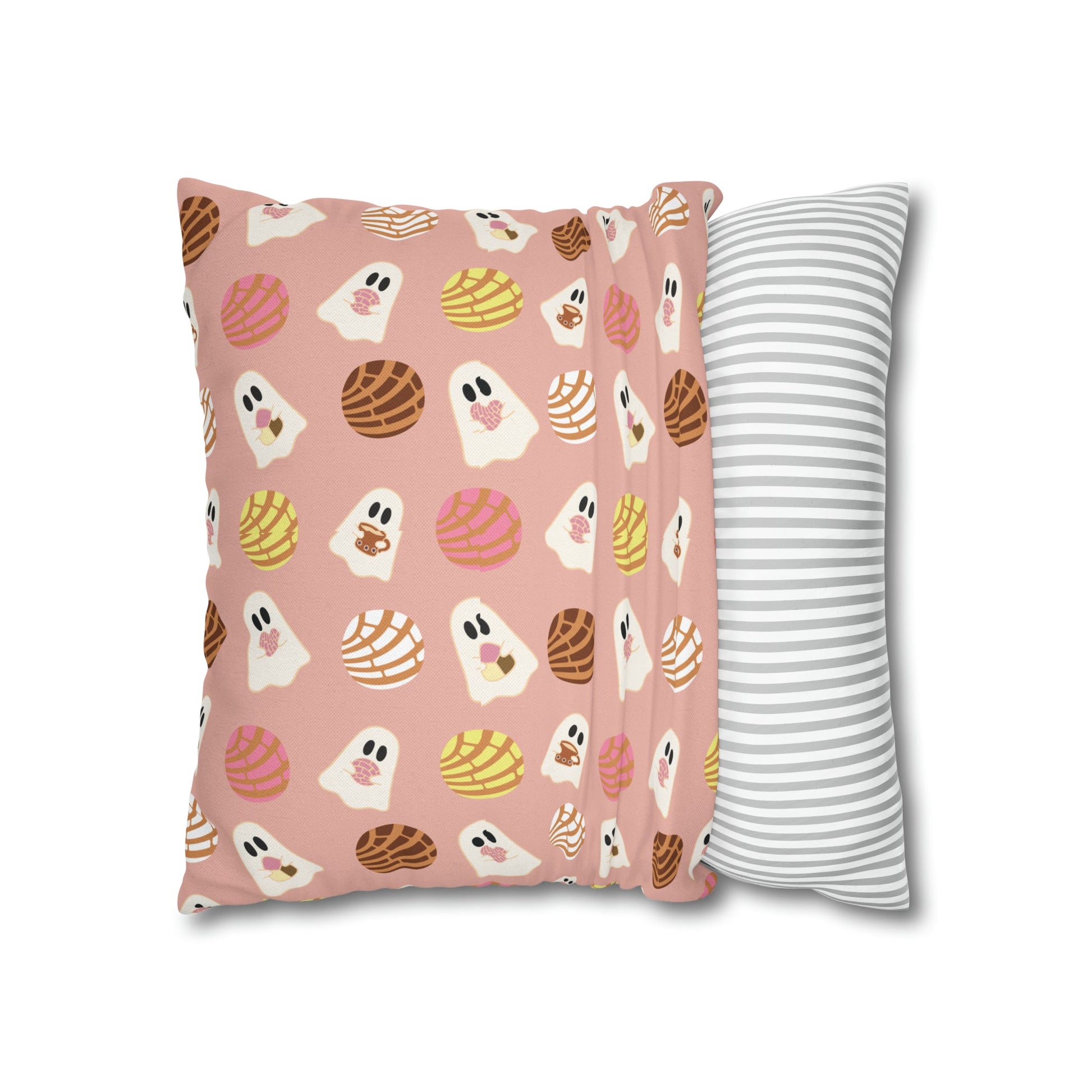 Pan Dulce Concha Spun Polyester Square Pillow Case , Mexican Throw Pillow, Fall Throw Pillows - Bebe Buchi