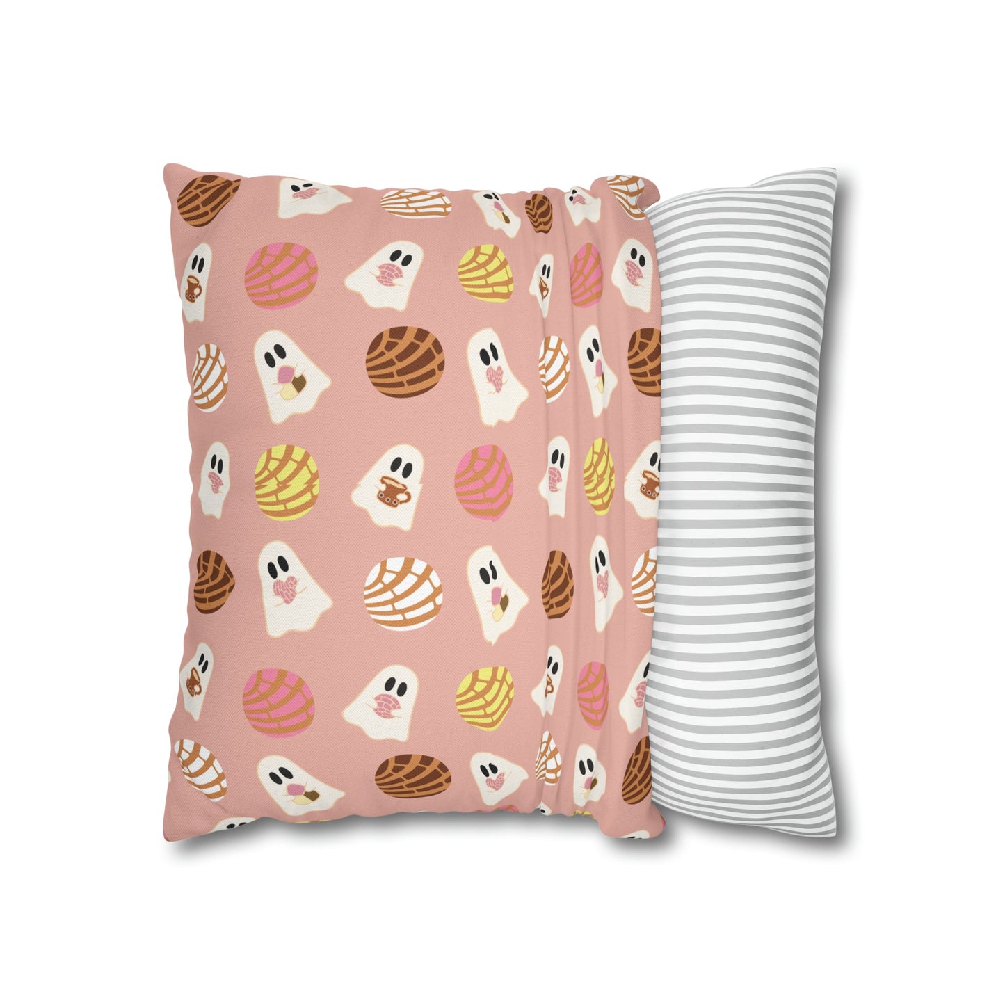 Pan Dulce Concha Spun Polyester Square Pillow Case , Mexican Throw Pillow, Fall Throw Pillows - Bebe Buchi