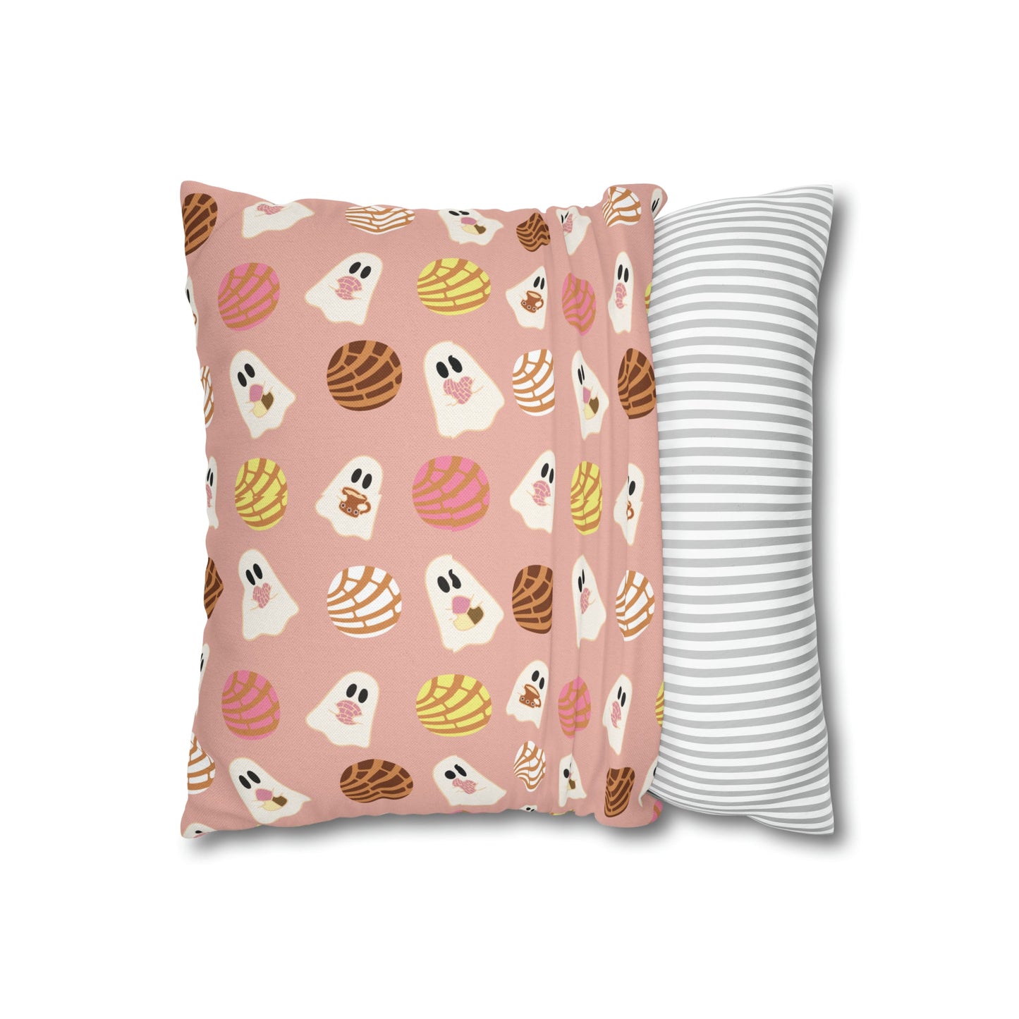 Pan Dulce Concha Spun Polyester Square Pillow Case , Mexican Throw Pillow, Fall Throw Pillows - Bebe Buchi