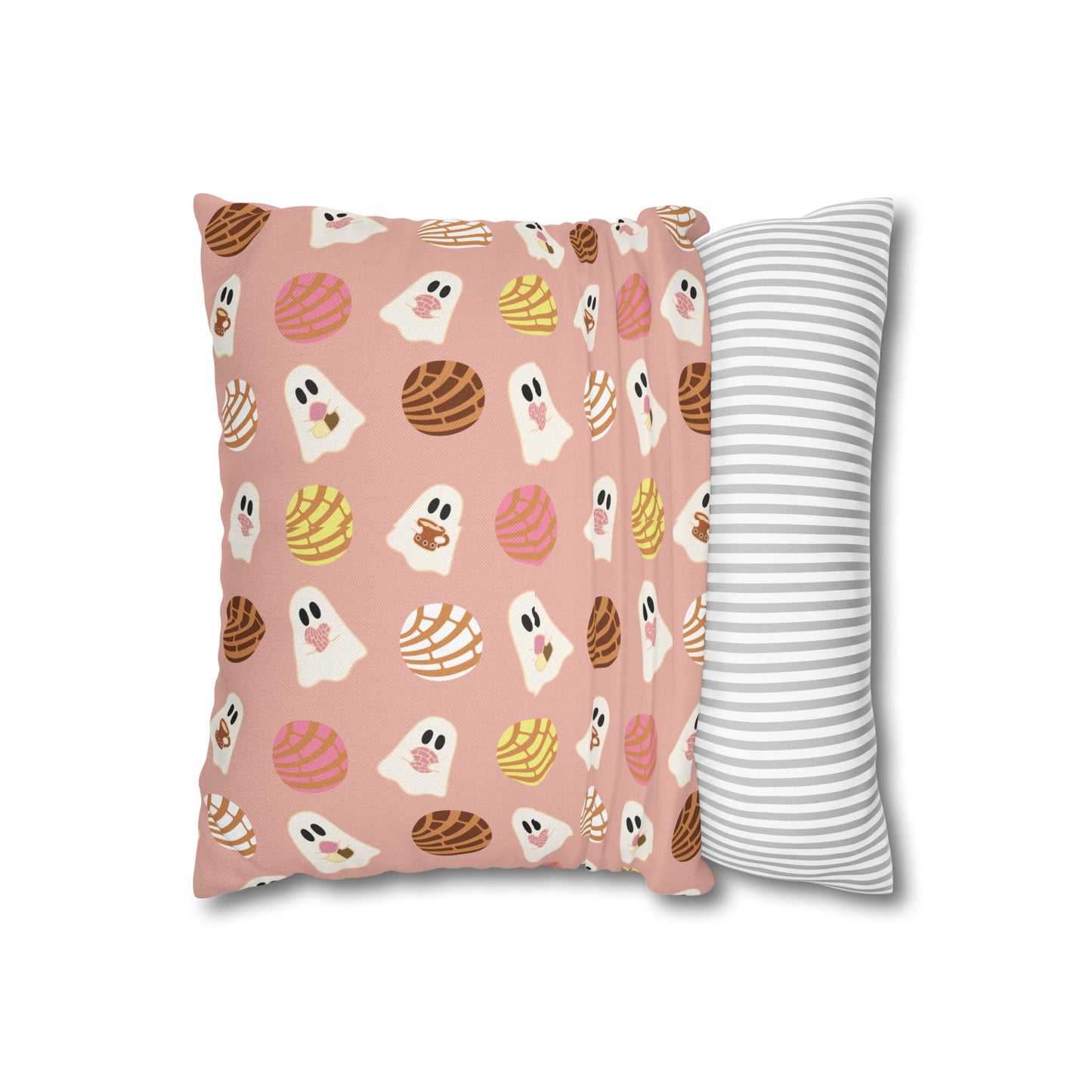 Pan Dulce Concha Spun Polyester Square Pillow Case , Mexican Throw Pillow, Fall Throw Pillows - Bebe Buchi