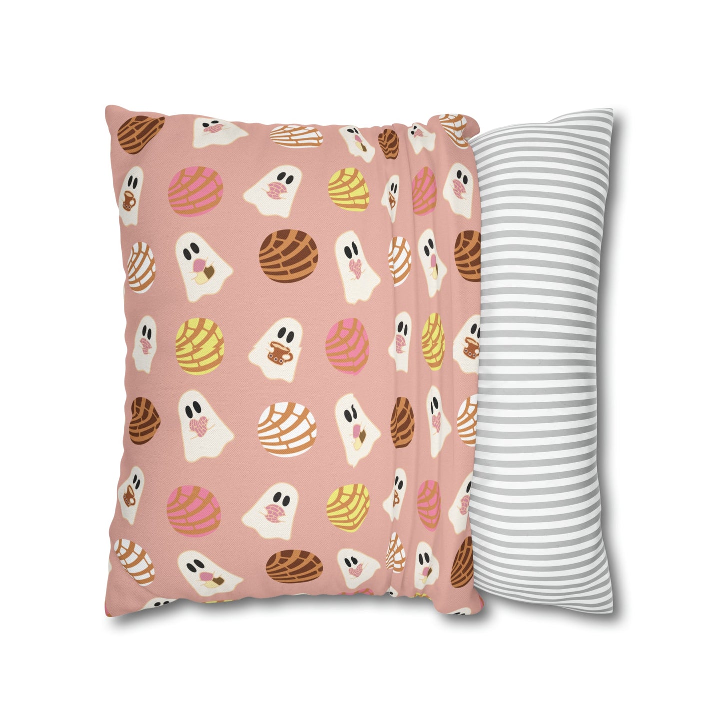 Pan Dulce Concha Spun Polyester Square Pillow Case , Mexican Throw Pillow, Fall Throw Pillows - Bebe Buchi