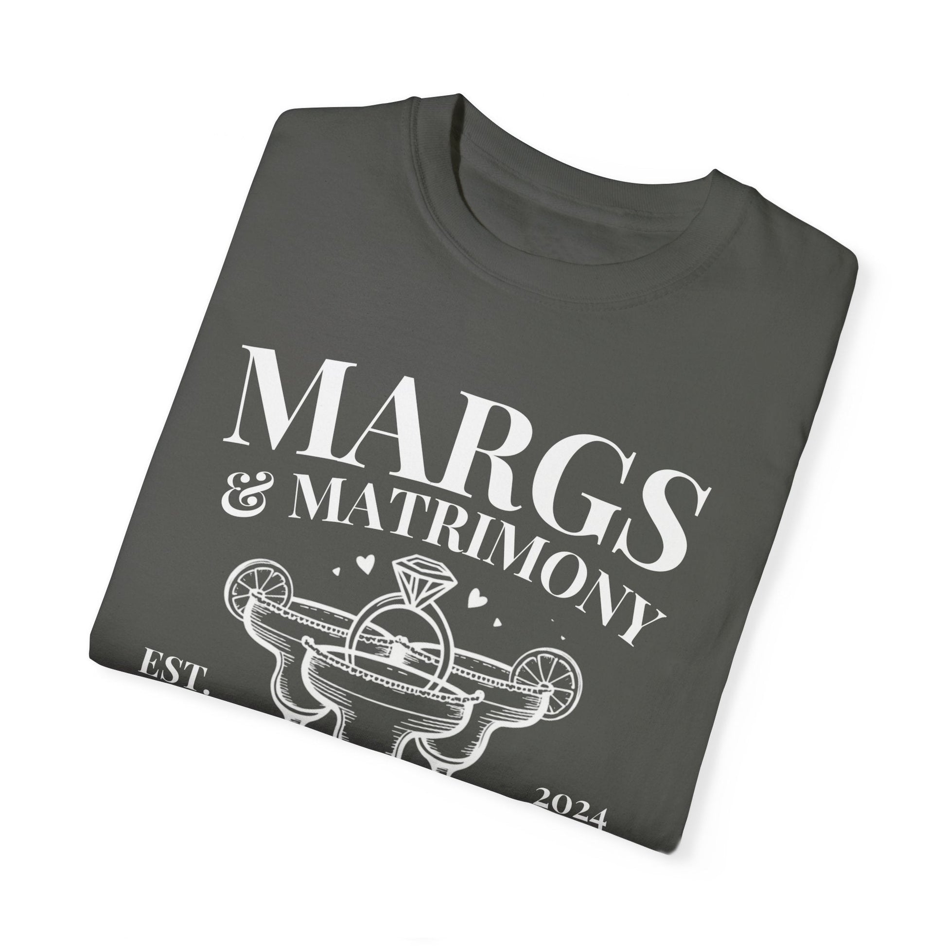 Personalized Margs and Matrimony Luxury Bachelorette Party Shirts Custom - Bebe Buchi