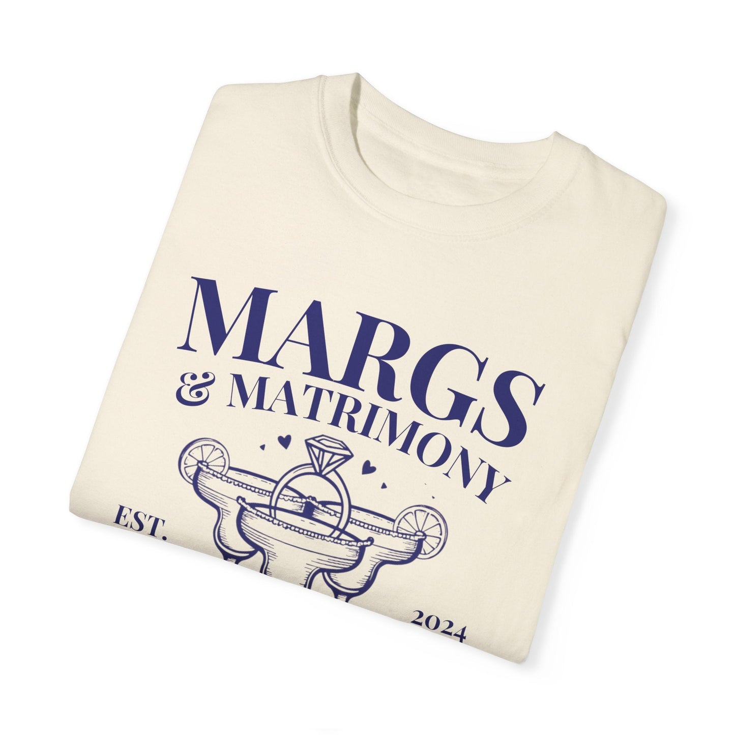 Personalized Margs and Matrimony Luxury Bachelorette Party Shirts Custom - Bebe Buchi