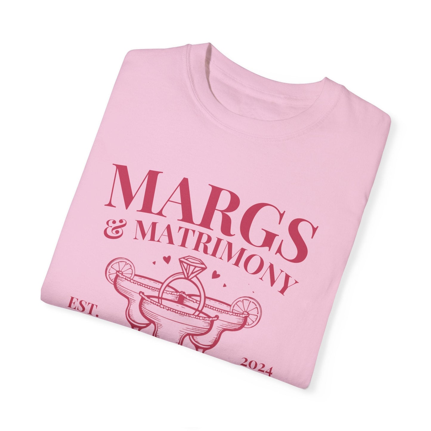 Personalized Margs and Matrimony Luxury Bachelorette Party Shirts Custom - Bebe Buchi