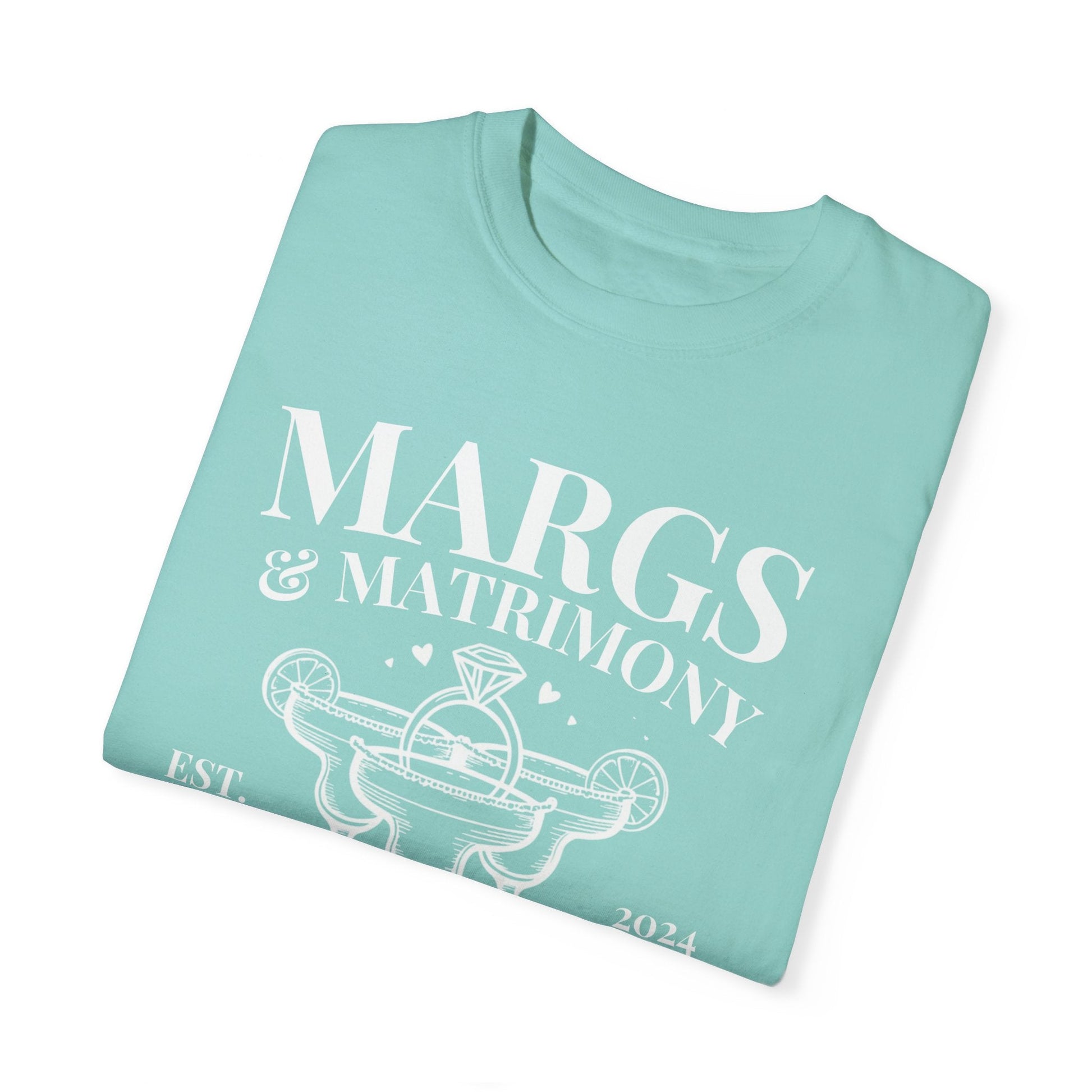 Personalized Margs and Matrimony Luxury Bachelorette Party Shirts Custom - Bebe Buchi