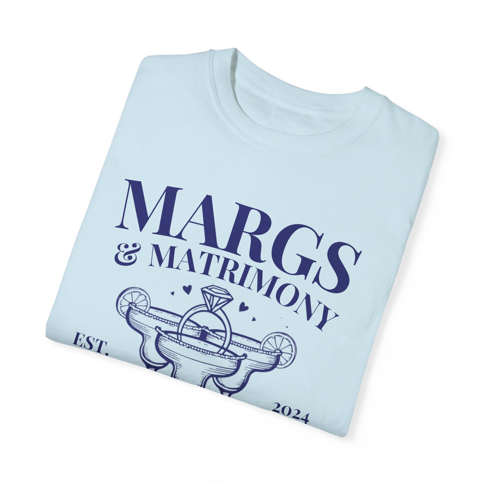 Personalized Margs and Matrimony Luxury Bachelorette Party Shirts Custom - Bebe Buchi