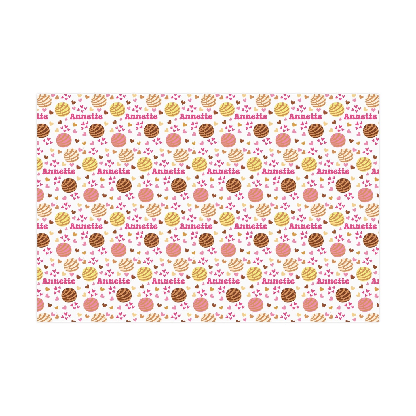 Personalized Pan Dulce Concha Gift Wrap Papers, Wrapping Paper - Bebe Buchi