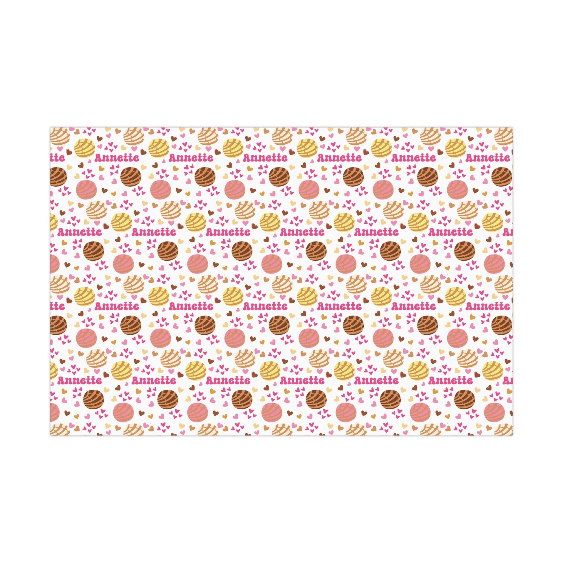 Personalized Pan Dulce Concha Gift Wrap Papers, Wrapping Paper - Bebe Buchi