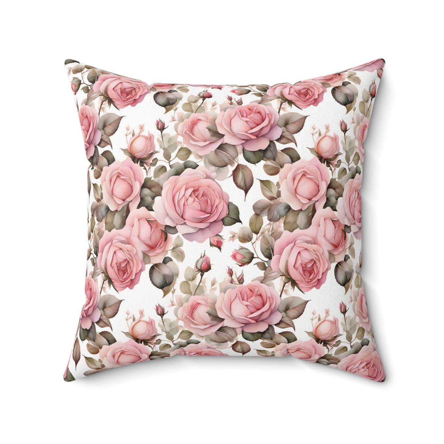 Romantic Roses Coquette Decor Spun Polyester Square Pillow - Bebe Buchi