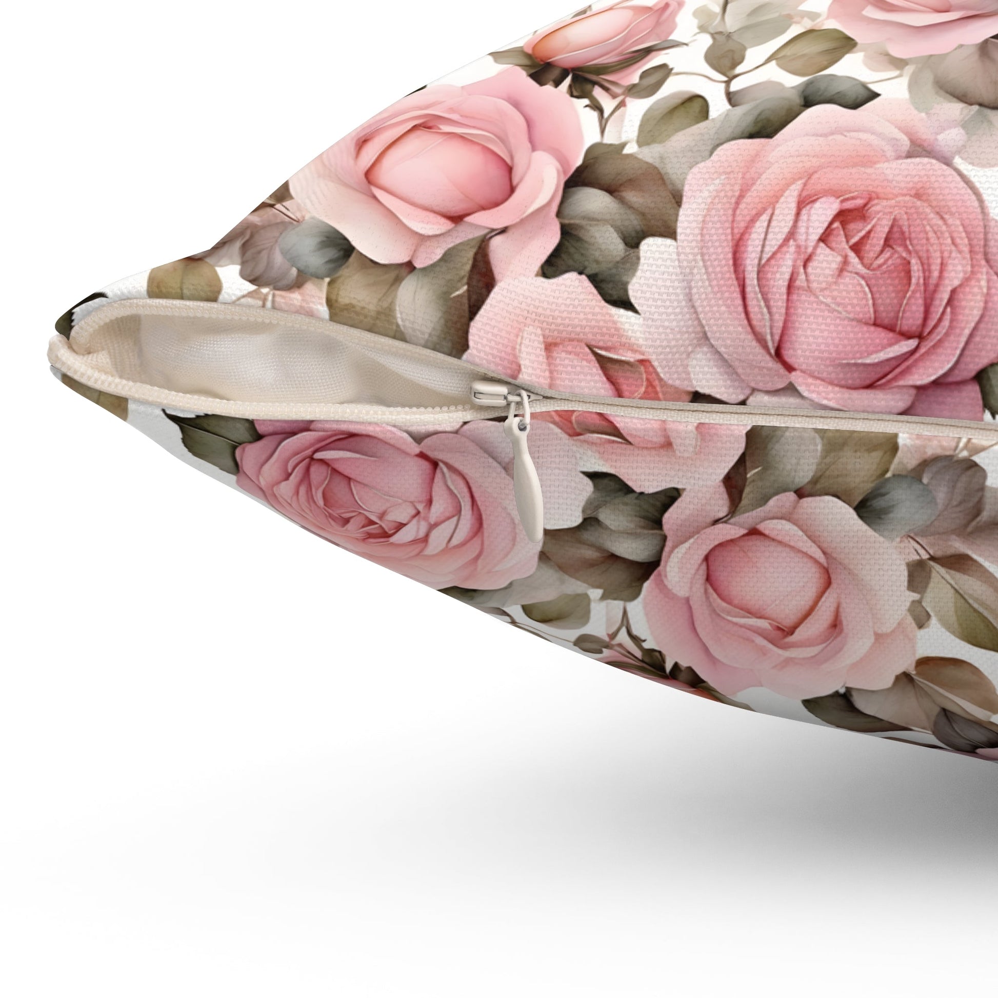 Romantic Roses Coquette Decor Spun Polyester Square Pillow - Bebe Buchi