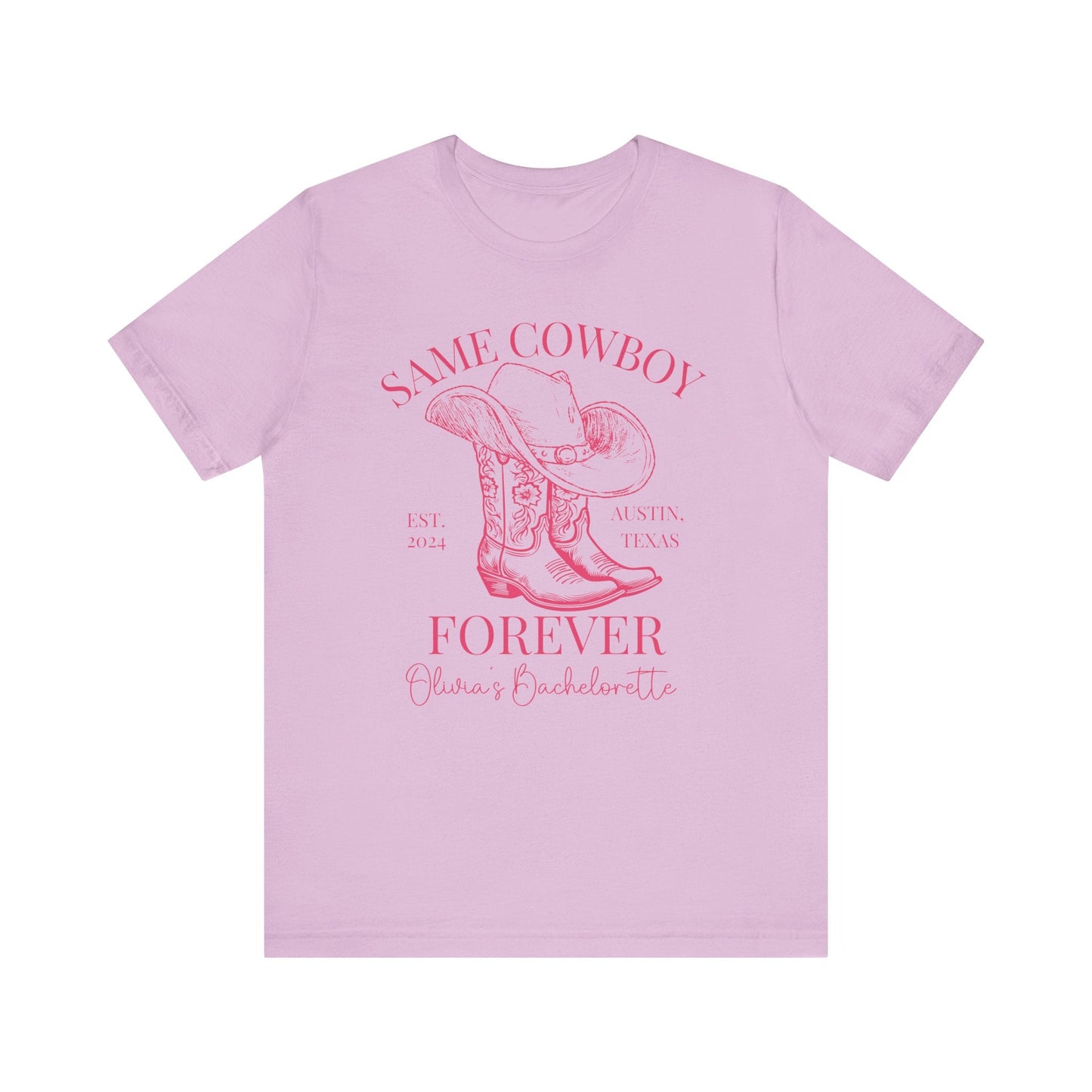 Same Cowboy Forever Bachelorette Shirt, Custom Western T - Shirt - Bebe Buchi