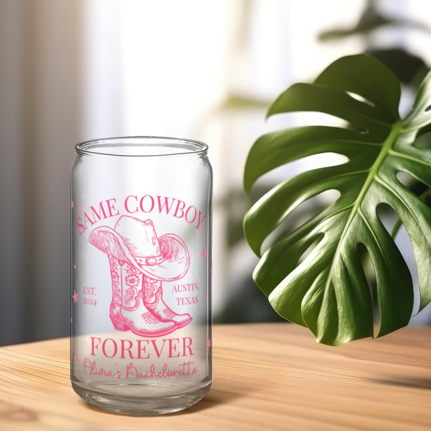 Same Cowboy Forever Soda Can Glasses for Bachelorette - Bebe Buchi