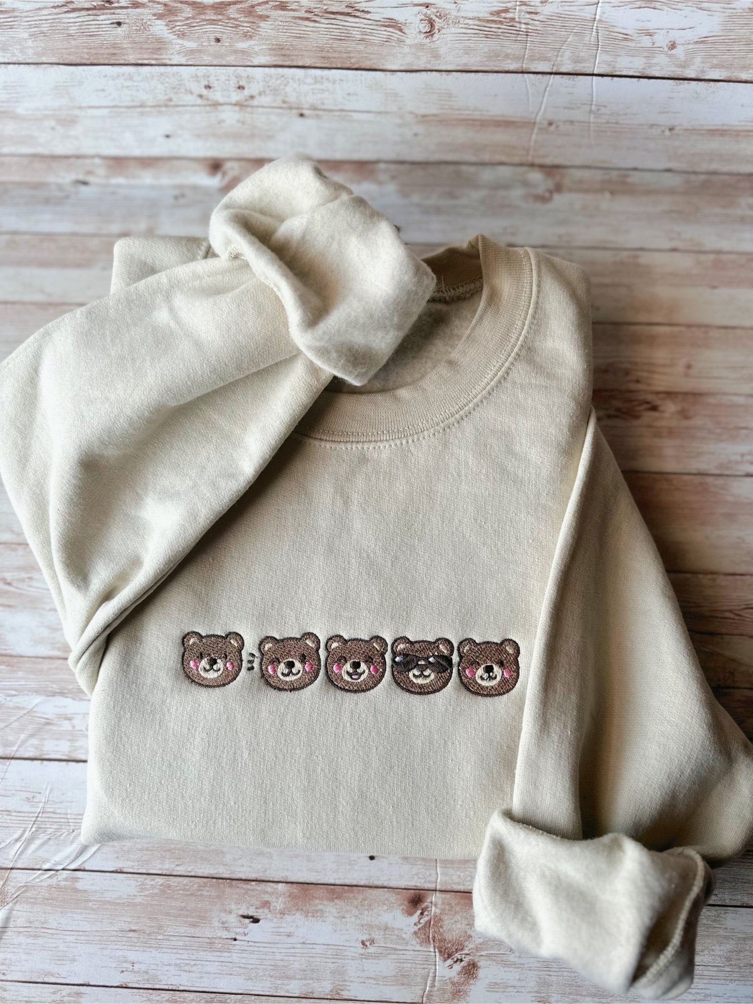 Teddy Bear Embroidered Sweatshirt - Cute Design, Versatile Unisex Style | Unique Gift for Teddy Bear Lovers Coquette Shirt Apparel - Bebe Buchi