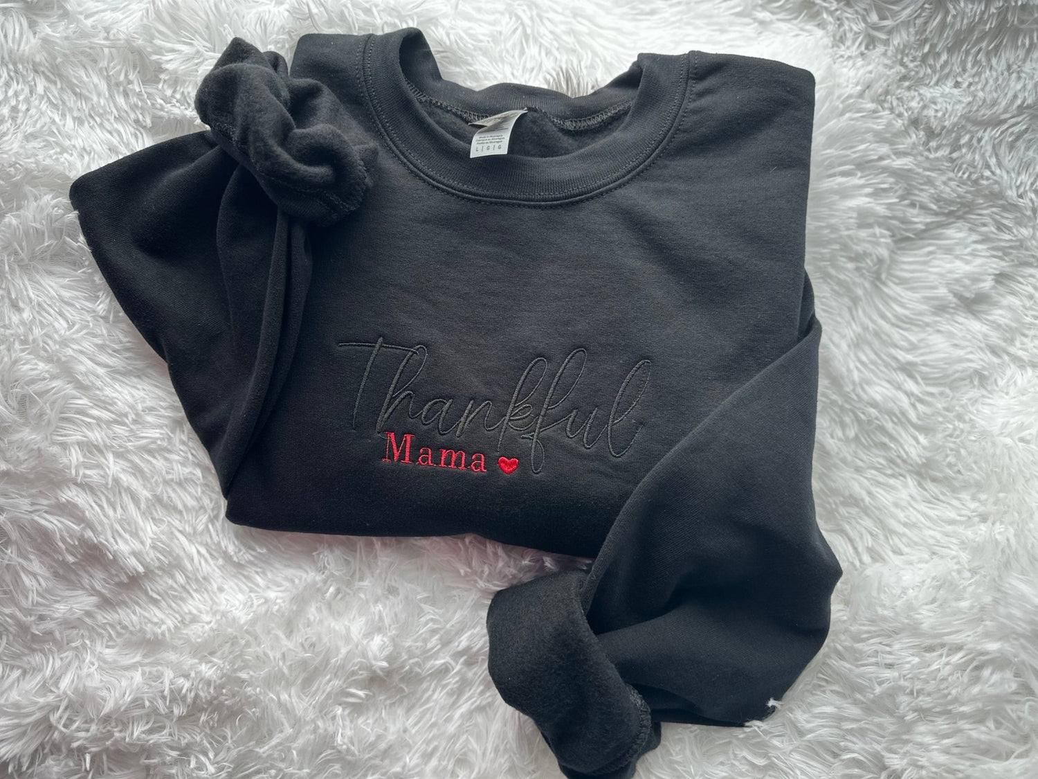 Thankful Mama Embroidered Sweatshirt Mother’s Day - Bebe Buchi