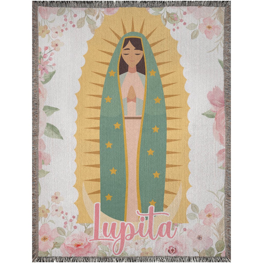 Virgen de Guadalupe Personalized Woven Blankets - Bebe Buchi