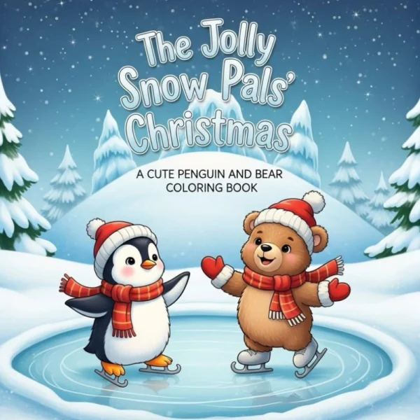 The Jolly Snow Pals Christmas Adventure: A Charming Penguin & Bear Coloring Book